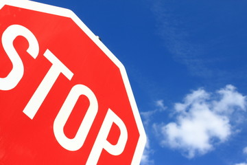 Stopschild in Deutschland.