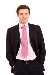 Portrait of a happy young businessman at the ofice