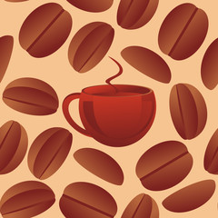 seamless texture with coffee beans