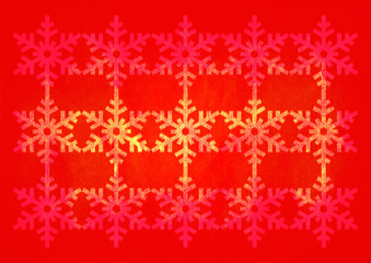 Naklejka na ściany i meble Christmas grunge snowflake pattern
