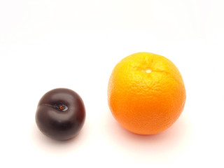 Orange and plum