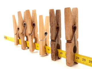 Clothespins on a roulette