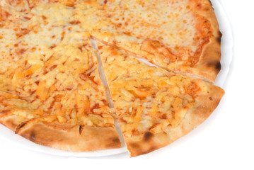 Three cheese pizza