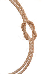 Rope tied with a reef or square knot
