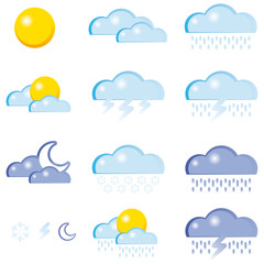 Set of a weather icon vector