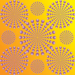Zelfklevend Fotobehang Psychedelisch bewegende cirkels