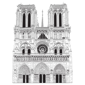 Vector image of Notre Dame de Paris