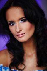Naklejka premium beautiful face on blured background