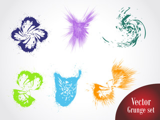 Vector grunge design set