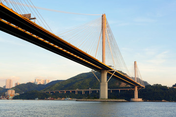 Fototapeta na wymiar Ting Kau Bridge in Hong Kong