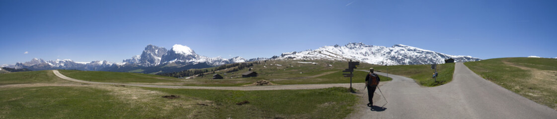 Fototapeta na wymiar Panorama Seiser Alm
