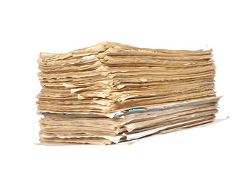 stack of old newspapers