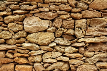 stone masonry detail on balearic islands