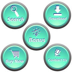 Webshop Buttons Türkis
