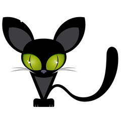 katze cartoon schwarz kater maskotchen