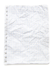 sheet from notebook