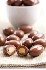almonds in chocolate