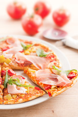 pizza on plate