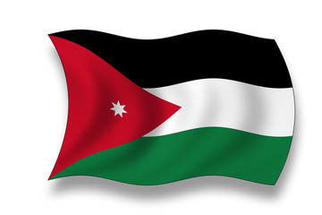 Obraz premium Flag of Jordan