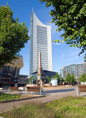 Leipzigs Augustusplatz im Sommer