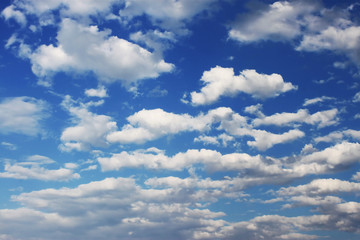 White  clouds in the blue sky