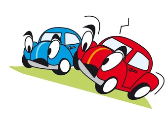 Foto op Plexiglas auto karakter speelgoed © CECILE