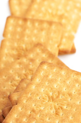 Heap of crackers close-up