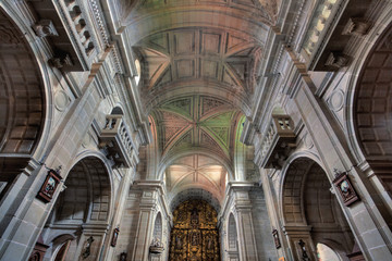 Obraz premium Detail of church in Mosteiro In Poio in Spain