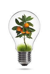 lampadina con mandarino