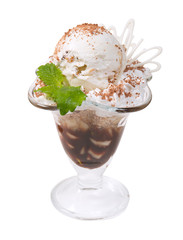Cocktail with icecream .