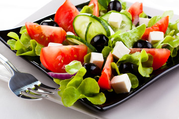 Vegetable salad with cheese