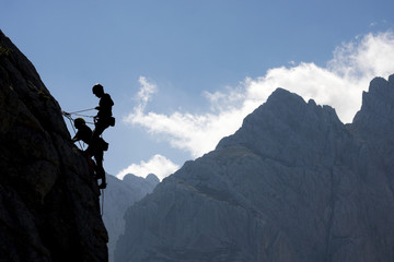 kletterer am hundskopf - wilder kaiser
