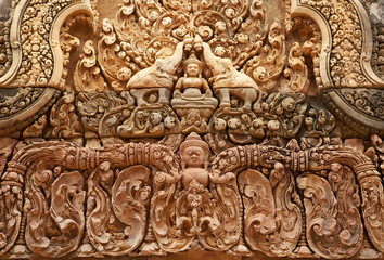 Khmer Relief in Banteay Srei