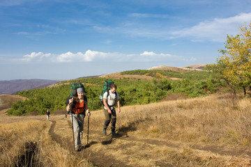 Fototapeta na wymiar Hiking in the Crimea mountains