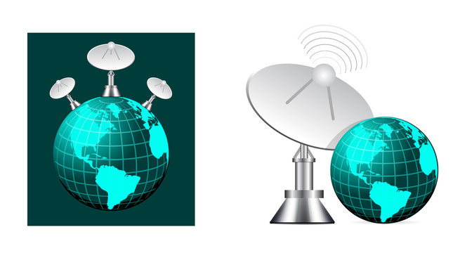 Satellite on earth