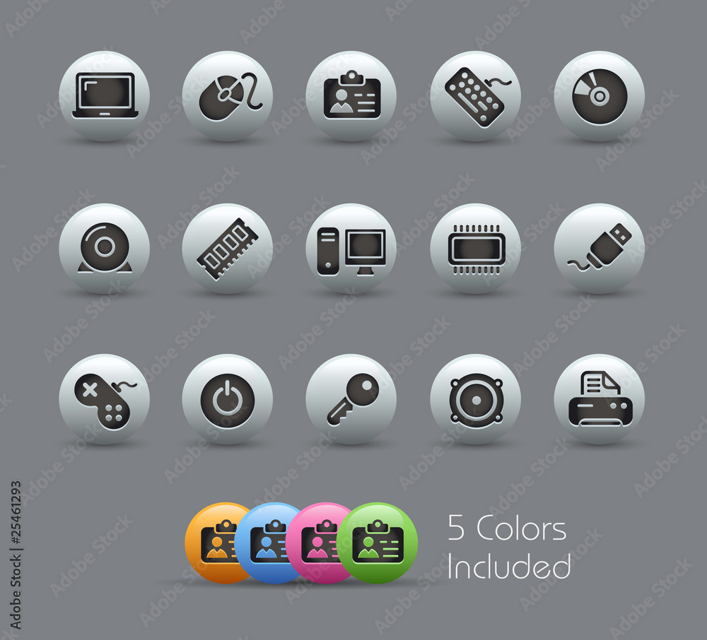 Poster computer & devices / the vector file includes 5 colors