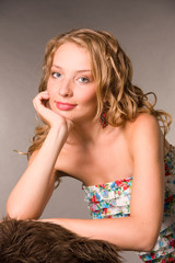 Naklejka premium Portrait of beautiful young woman