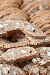 Desserts background with nuts.