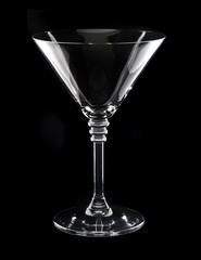 empty glass isolated on white background
