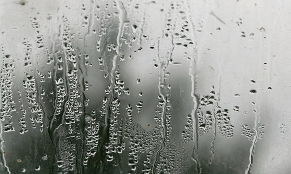 water drops on glass