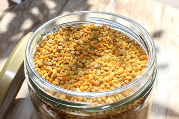 Pelotes de pollen séché