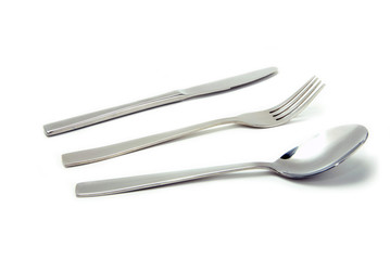 Fork, spoon and knife