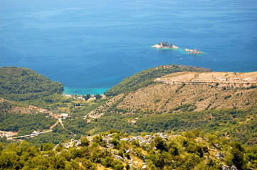 Summer landscape of Dalmatian coast, Montenegro