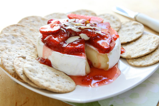Baked Bried with Strawberries