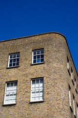 Brown brick urban building