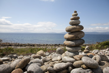Fototapeta na wymiar Coast near Drumadoom Point in the Isle of Arran, Scotland