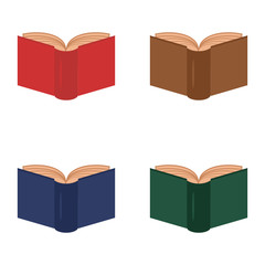 four books on white background