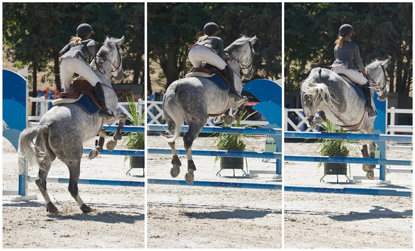 Tres fases del salto h&iacute;pico.