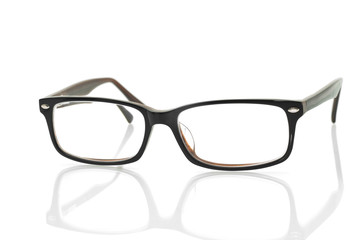 Modern glasses with reflection