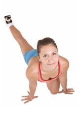 girl doing fitness excersises